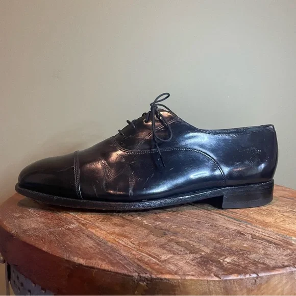 Florsheim Black Leather Size 11 #506185 Oxford Shoe - Picture 6 of 13